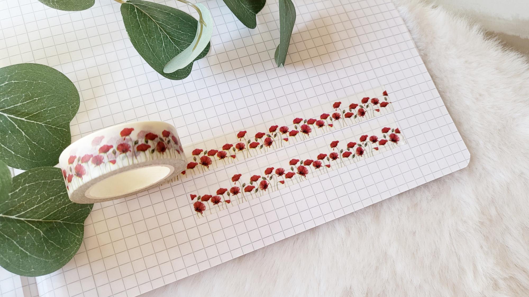 Washi Tape Mohnblumen